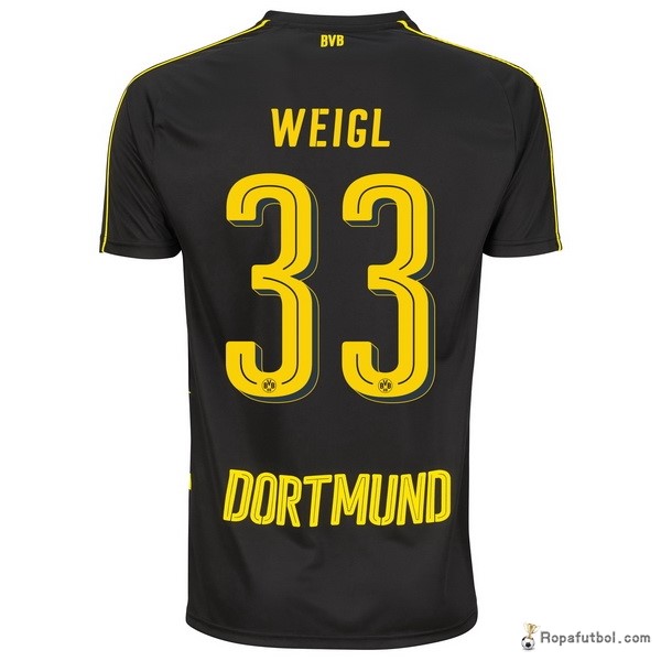 Camiseta Borussia Dortmund Replica Segunda Ropa Weigl 2016/17 Negro